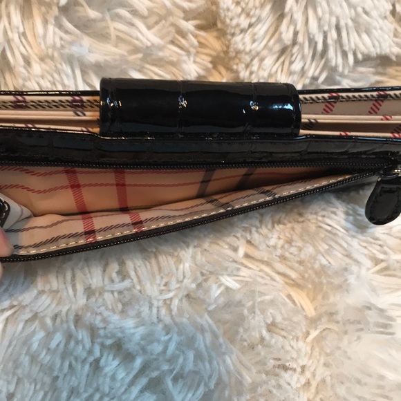 Y2k Liz Claiborne Black Snake Emboss Print Wallet - Picture 4 of 8